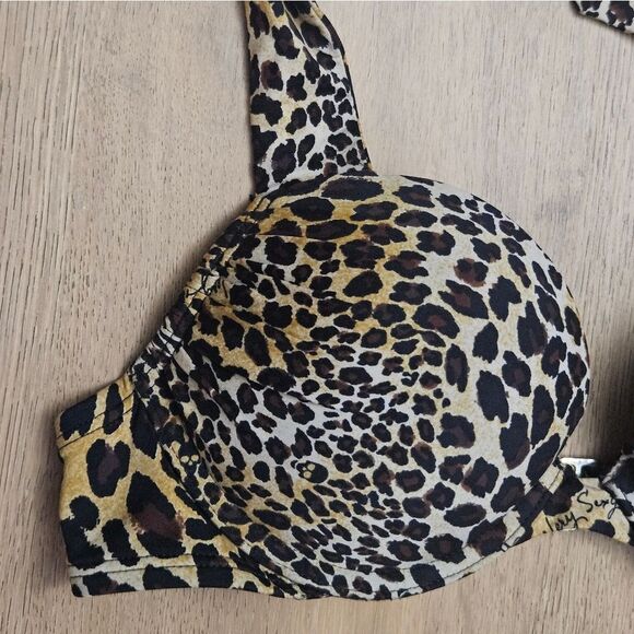 VICTORIA'S SECRET SWIM CHEETAH SKULL Y2K RETRO BOMBSHELL BIKINI 2 PIECE SWIMSUIT - Picture 10 of 11